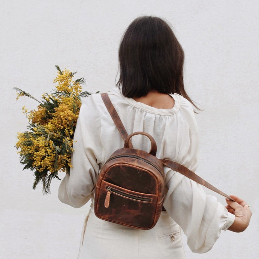 Leather Mini Backpack Purse -Invicta – Tergusco