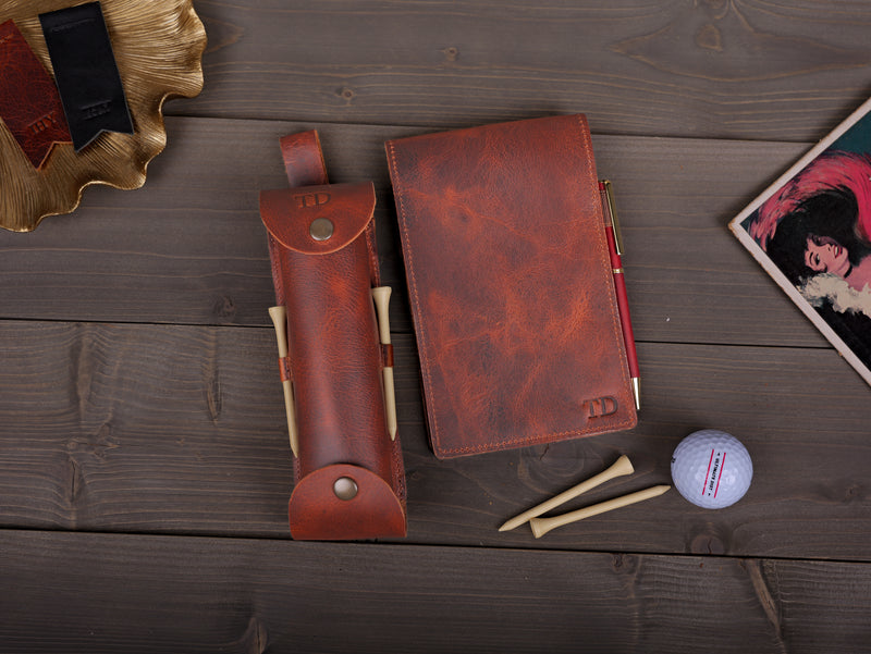 Deluxe Leather Golf Gift Set