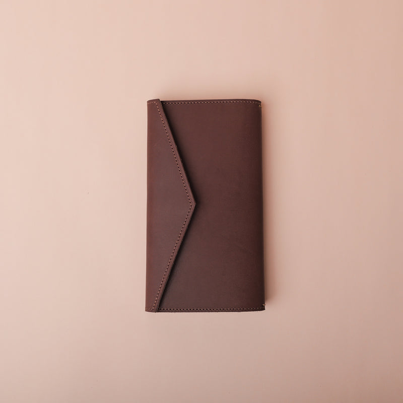 compact leather travel notebook